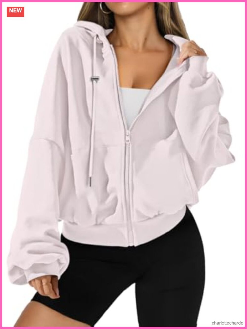Oversized Zip Up Hoodies Women Cotton Polyester Workout